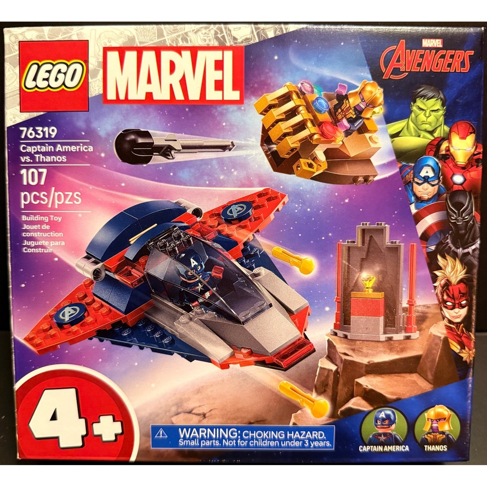 LEGO Marvel Captain America vs. Thanos Kids Set 76319 NEW 107pcs Building Toy